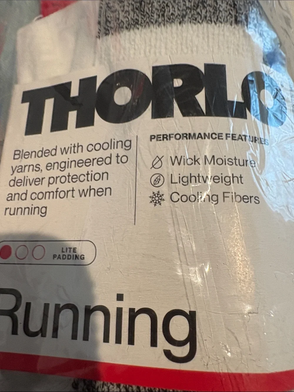 Thoro Performance Running lite Cushioned Socks - White & Gray